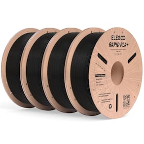 Filamento para impressora 3D ELEGOO Rapid PLA Plus 1,75 mm preto 4 kg