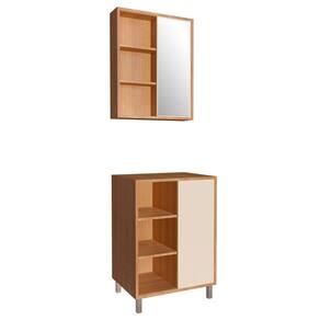 Gabinete 1 Porta Correr 60 cm Espelheira CJ7250 Mell Arenas FAEM