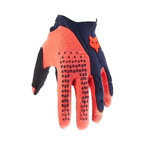 Luva de motocross Fox Racing PAWTECTOR Navy/Orange Tamanho M