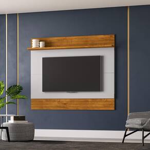 Jogo Painel e Rack Turim Naturalle Off White