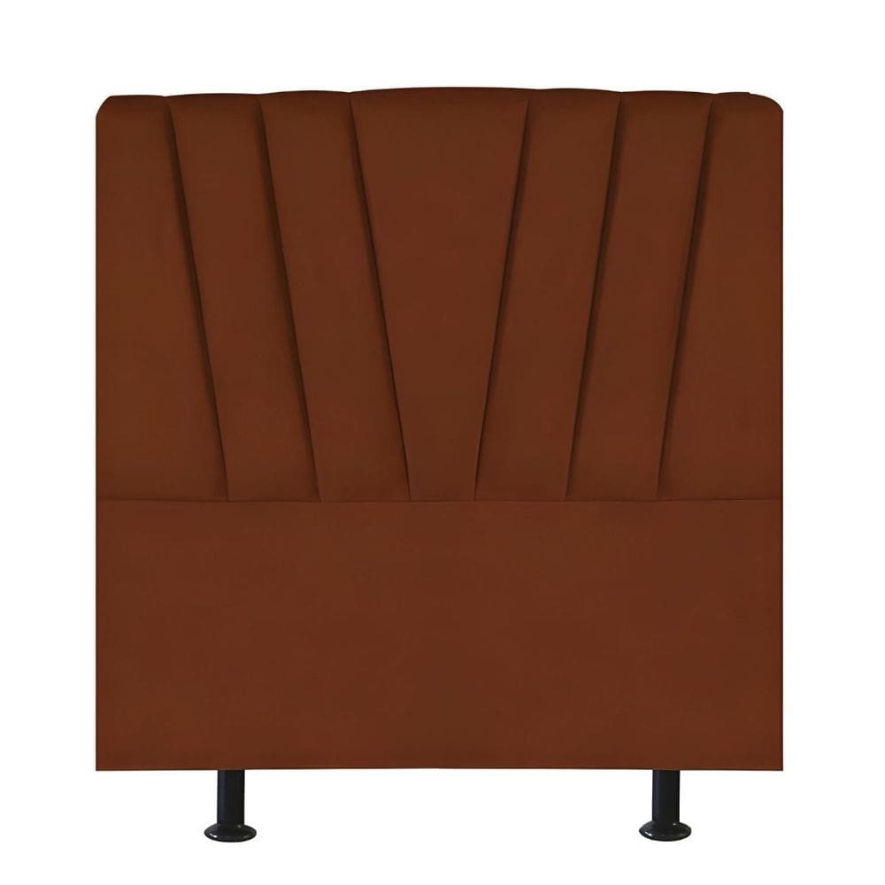 Cabeceira Estofada Cama Box Solteiro 90 cm Malu Veludo