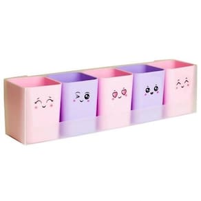 Kit Doçura Com 5 Porta Objetos Rosa E Lilás Dello