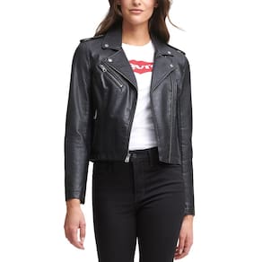 Jaqueta Levi`s Faux Leather Moto para mulheres clássica preta
