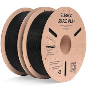 Filamento para impressora 3D ELEGOO Rapid PLA Plus 1,75 mm preto 2 kg