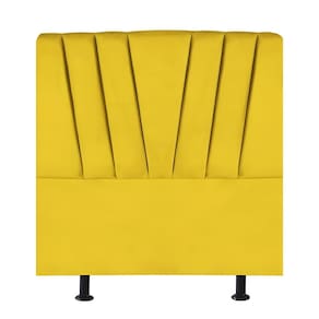 Cabeceira Estofada Cama Box Solteiro 90 cm Malu Suede