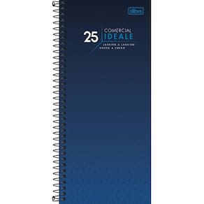 Agenda Executiva Espiral Diária 11,9 x 27,5 cm Comercial Ideale 2025 Tilibra Ref 59380