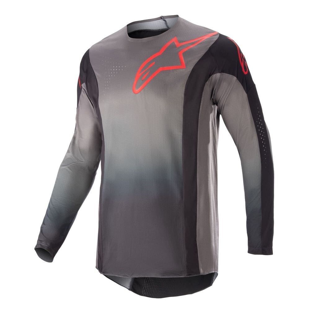 Jersey Alpinestars Techstar Sein preto/vermelho neon para homens