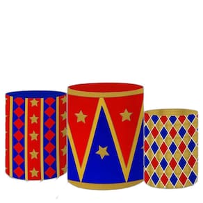 Trio De Capas Cilindros 3D Sublimado Circo Fcc-341