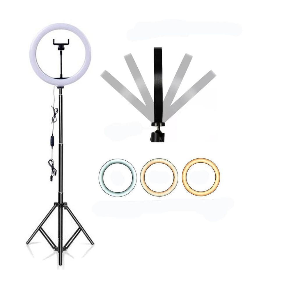 Ring Light Led Iluminador 26Cm Completo 2,1M Tripé 210Cm