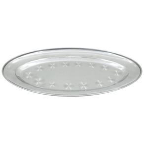 Kit 12 Bandejas Oval Em Aço Inox 29cm