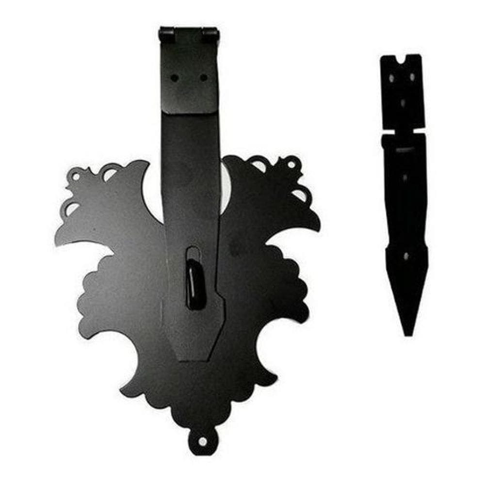 Kit Fecho Medalhão + 4 Dobradiças L116 Preto