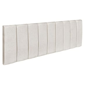 Cabeceira Painel Casal King 1,95m Londres Linho Bege Dal Poz Estofados