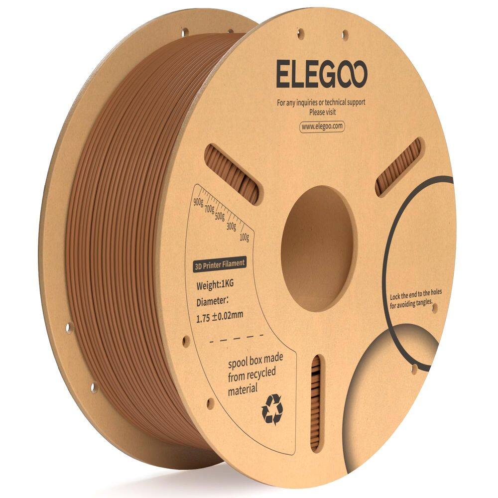 Filamento para impressora 3D ELEGOO PLA Plus 1,75 mm marrom 1 kg