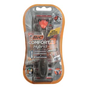 Aparelho de Barbear Bic Comfort 3 Hybrid 1 Aparelho + 6 Cartuchos