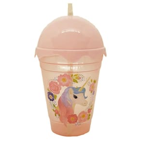 Copo Twister Shake Unicórnio 450 Ml Wincy Tampa E Canudo