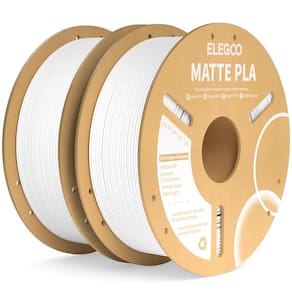 Filamento de impressora 3D ELEGOO Matte PLA Matte White 2 kg 1,75 mm