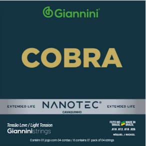 Encordoamento para Cavaquinho NIquel Leve NANOTEC - GESCL PN