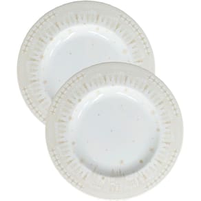Jogo Prato Sobremesa Lanche 8 Pessoas 8Pçs Natal Noel 21cm