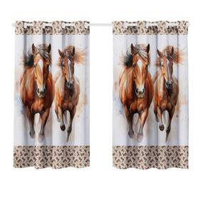 Cortina Blackout 2,00 Larg. X 1,40 Alt. Decorativa Cavalos