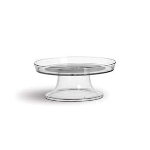 Prato Com Pedestal Cristal Borda Alta 21Cm