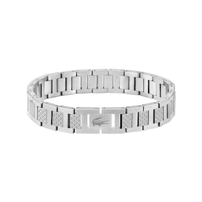 Pulseira Lacoste Metropole masculina de aço inoxidável 2040117