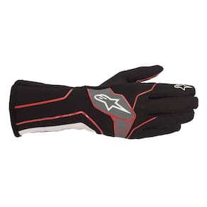 Luvas de karting Alpinestars Tech-1 K V2 pretas/vermelhas/brancas XL