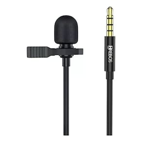 Microfone Lapela Gravação Com Fio 1.5m Auxiliar P2 Hrebos