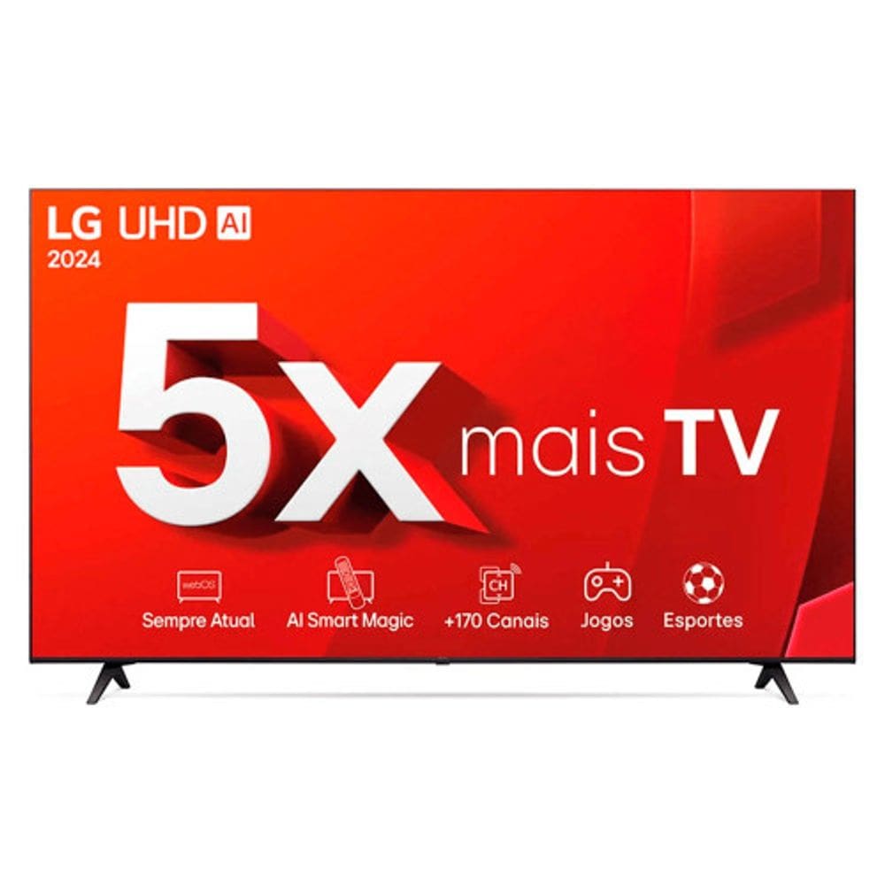 Smart TV 4K 43 LG UHD 43UT8000 Processador A5 Ger7 AI Alexa/Chromecast integrado Otimizador de Jogos Smart Magic