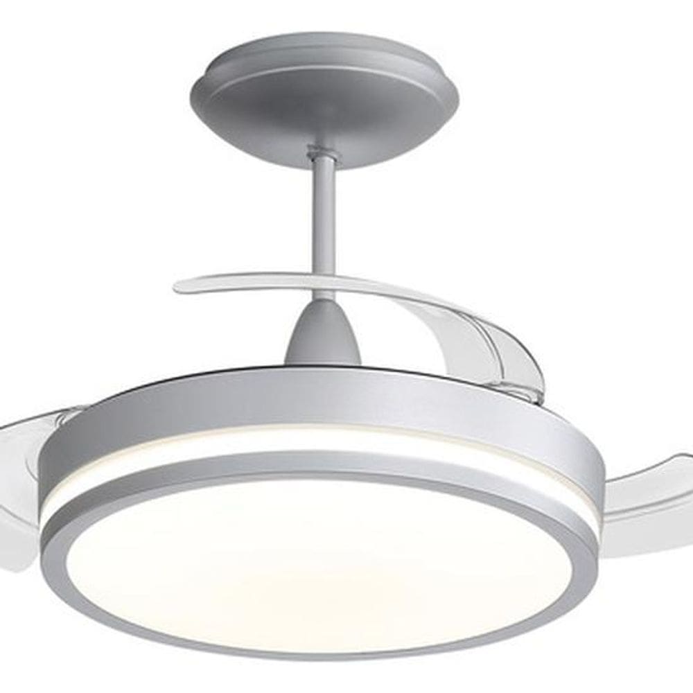 Ventilador Teto Retrátil Com Controle 91cm Cromado Bivolt