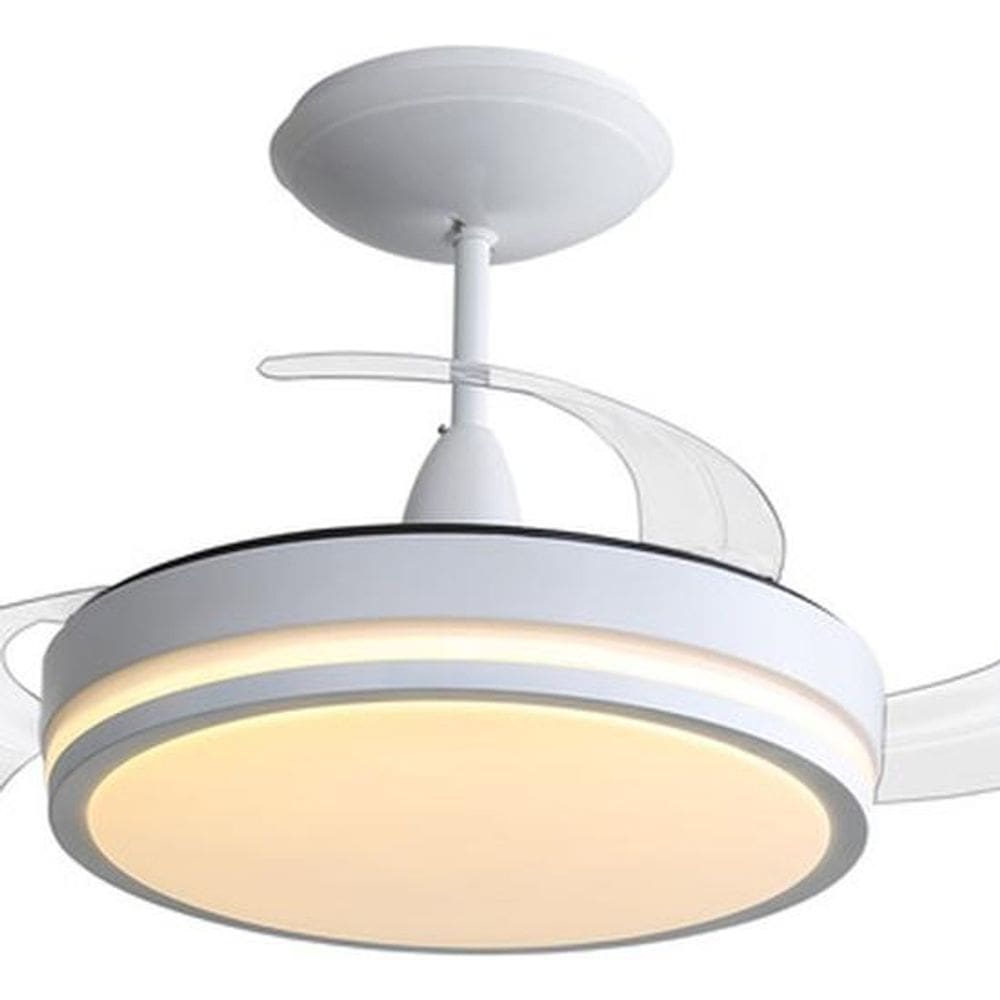 Ventilador Teto Retrátil Com Controle 91cm Branco Bivolt