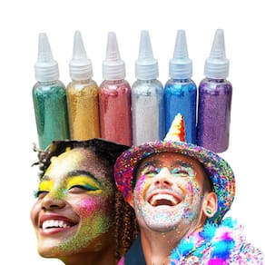 Glitter em Gel para Corpo e Rosto: Kit com 6 cores