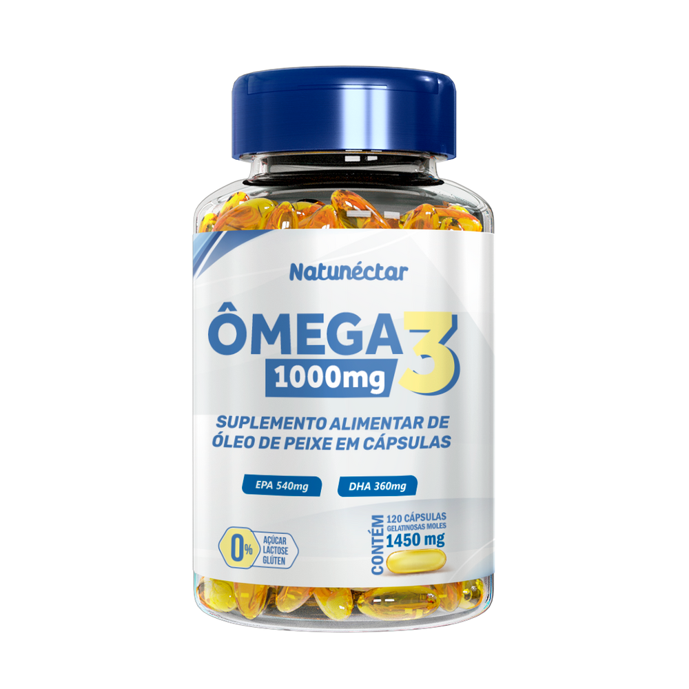 Ômega 3 Suplemento Alimentar Óleo de Peixe Natunectar 1450mg - 120 Capsulas