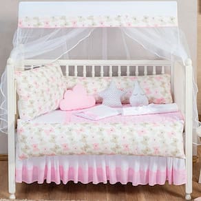 Kit Jogo De Berço Ursinho 9 pç Lançamento Preço Baixo Rosa