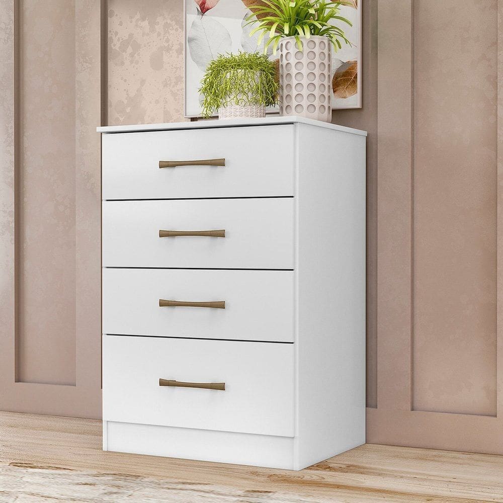 Cômoda 4 Gavetas 90x47x61 cm Ms913 Branco