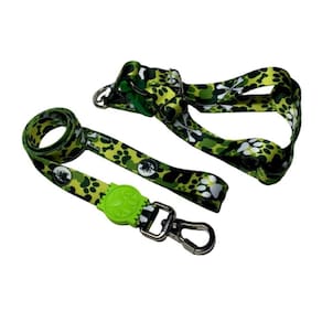 Coleira Peitoral Cães Super Premium Seda 25 Mm - Verde Nº 3