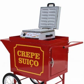 Carrinho retrô para máquina de crepe no palito - Mod 4263-Sem maquina