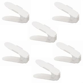 Kit 6 Organizadores De Sapato Reforçado Com Regulagem Branco