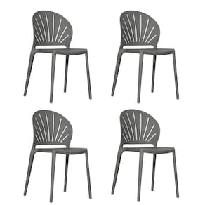 Conjunto com 4 Cadeiras Lane 83cm X 50,5cm X 46cm Cinza/Cinza