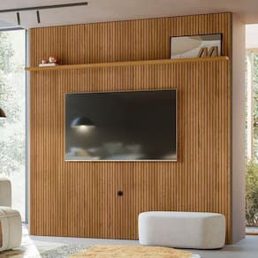 Painel 2,40m para Tvs até 75 Pol New Guapore Cumaru