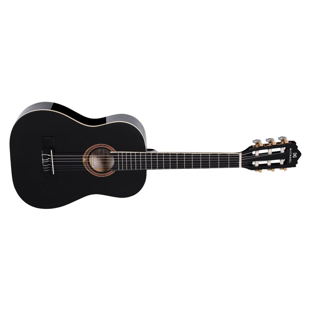 Violão Infantil MICHAEL Go Play VM09E (5 a 7 anos) BK - Cordas Em Nylon - PRETO