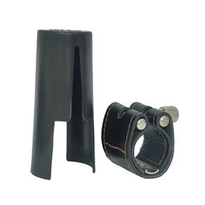Abraçadeira de Couro Sintético C/ Ressonador e Cobre Boquilha para Sax Barítono - FREE SAX`S