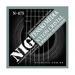 Encordoamento Violão Nylon Cristal / Prateada Média Tensão NIG - N475
