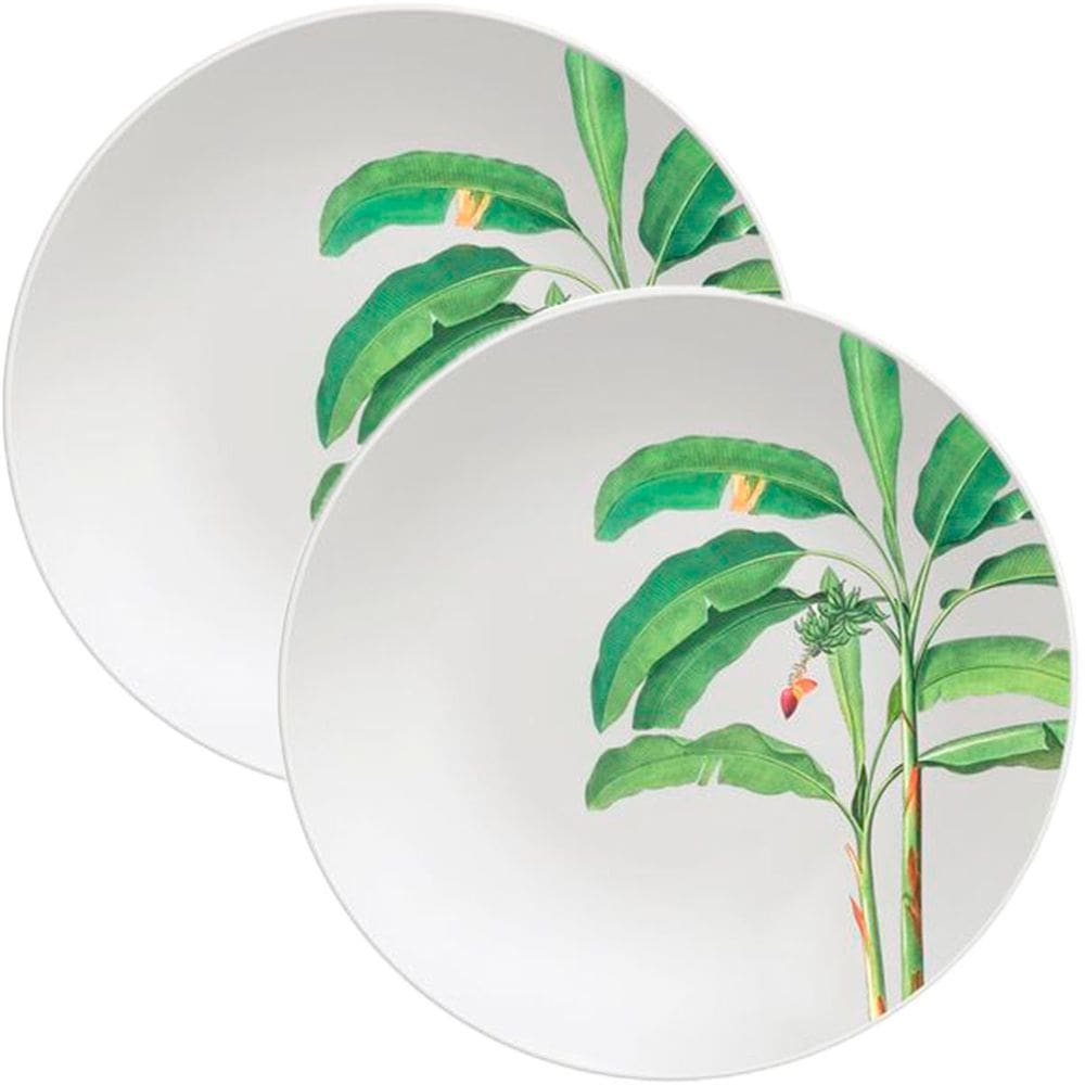 Jogo Pratos Sobremesa Lanche 12 Pessoas 12Pçs Graziela 19cm