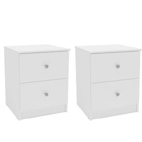 Conjunto 2 Mesas de Cabeceira 2 Gavetas Gandu Branco
