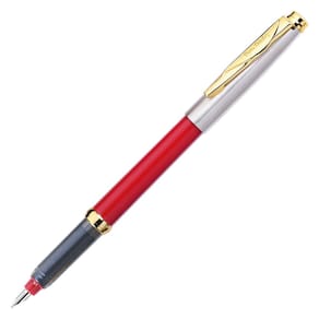 Caneta Tinteiro Pierre Cardin Momento Half Gold Vermelha F