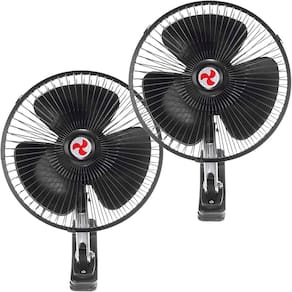 Kit 2 Mini Ventilador Veicular Carro Ônibus Caminhão De 20cm