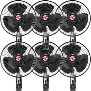 Kit 6 Mini Ventilador Veicular Carro Ônibus Caminhão De 20cm