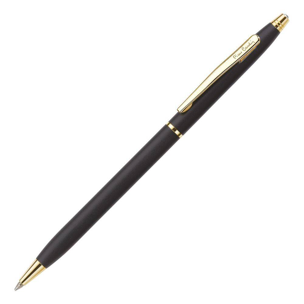 Caneta Esferográfica Pierre Cardin Kriss Preta Fosca Dourado