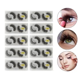 Kit 20 Pares Cílios Postiços 5D Natural Curvatura Suave 10mm