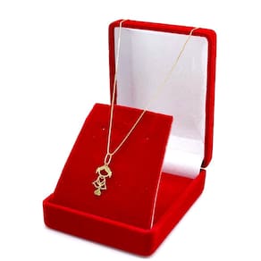 Gargantilha De Ouro 18k 50cm Feminina Bailarina Pingente Menina Filha